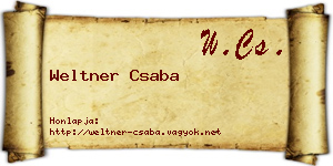 Weltner Csaba névjegykártya